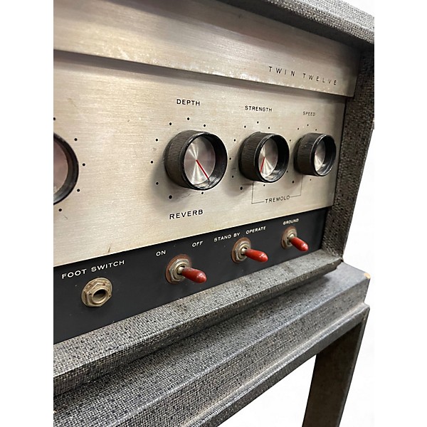 Vintage 1960s Silvertone Twin Twelve Piggyback Tube Guitar Combo Amp
