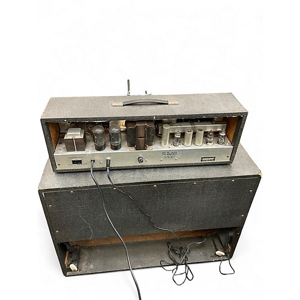 Vintage 1960s Silvertone Twin Twelve Piggyback Tube Guitar Combo Amp
