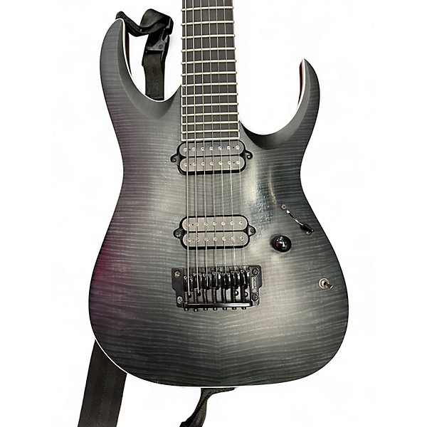 Used Ibanez RGAIX7FM Trans Black Solid Body Electric Guitar