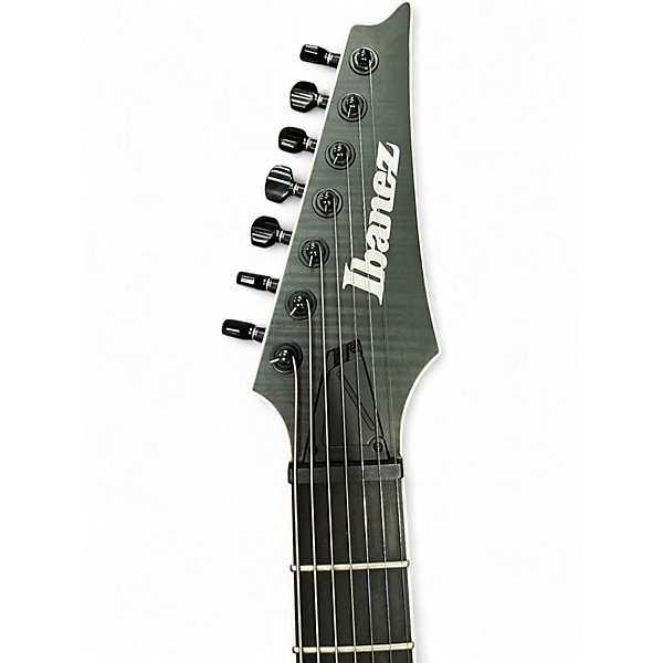 Used Ibanez RGAIX7FM Trans Black Solid Body Electric Guitar