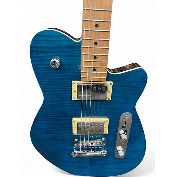 Used Reverend CHARGER Trans Blue Solid Body Electric Guitar