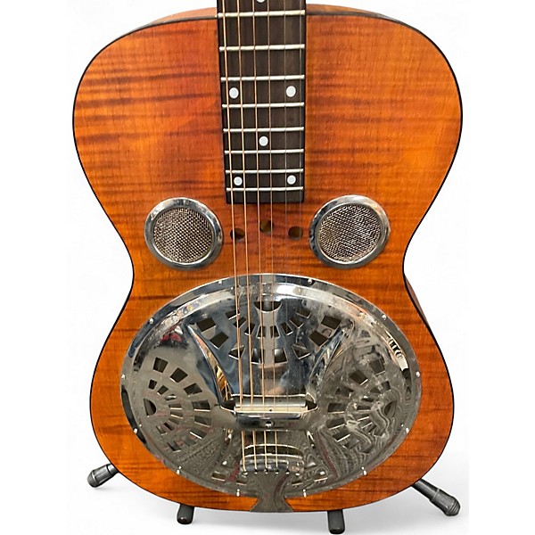 Used Dobro Hound Dog Round Neck Natural Resonator Guitar