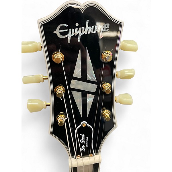 Used Epiphone LES PAUL CUSTOM P-90 Ebony Solid Body Electric Guitar