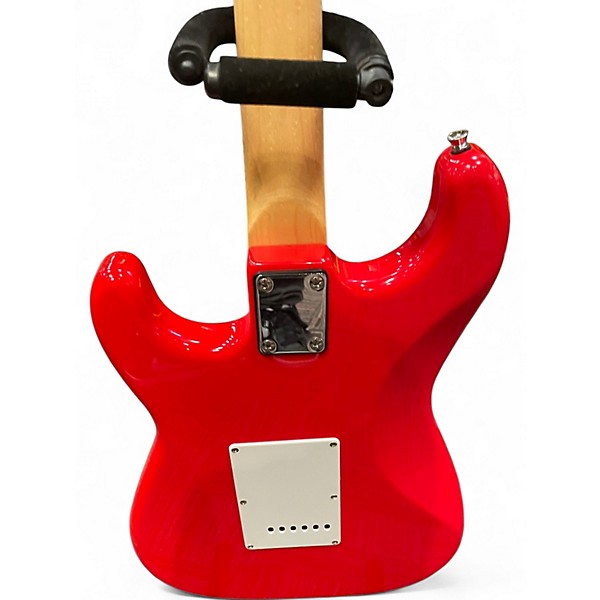 Used Monoprice DOUBLE CUTAWAY S TYPE RED Solid Body Electric Guitar
