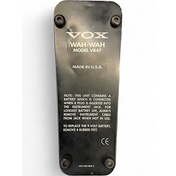 Used VOX V847 Reissue Wah Effect Pedal