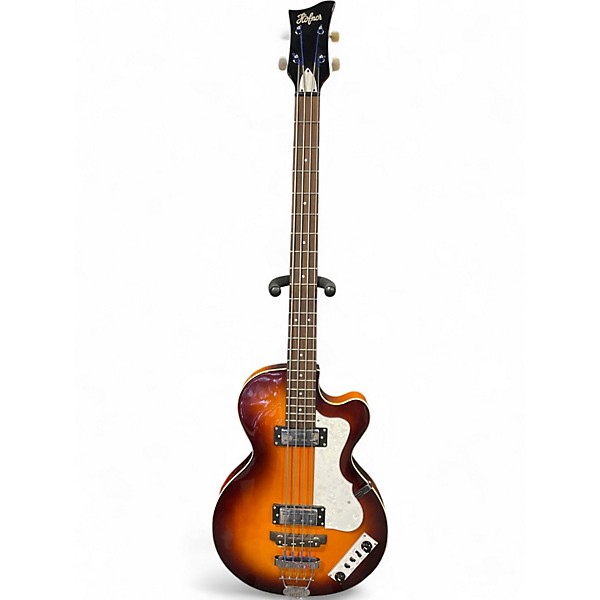 Used Hofner HI-CB Brown Electric Bass Guitar