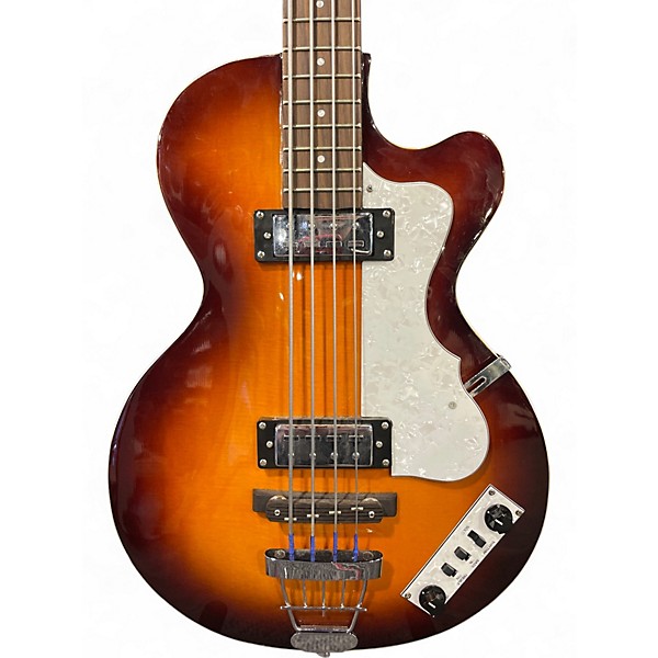 Used Hofner HI-CB Brown Electric Bass Guitar