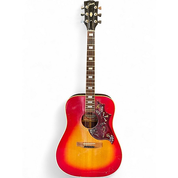 Vintage 1979 Gibson Hummingbird Cherry Sunburst Acoustic Electric Guitar
