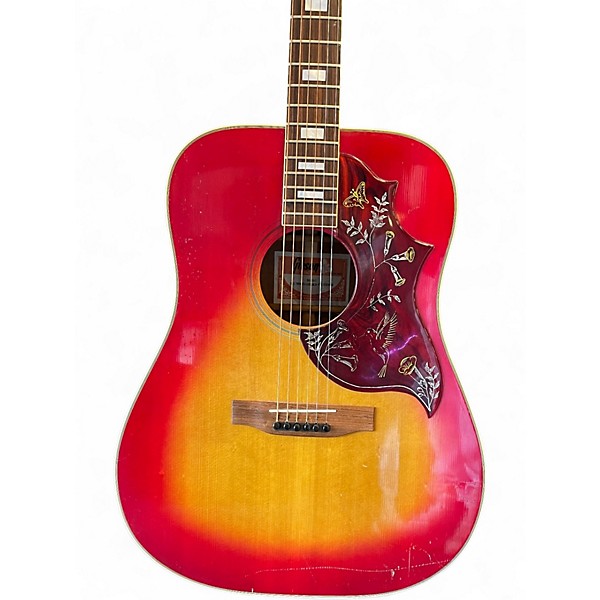 Vintage 1979 Gibson Hummingbird Cherry Sunburst Acoustic Electric Guitar