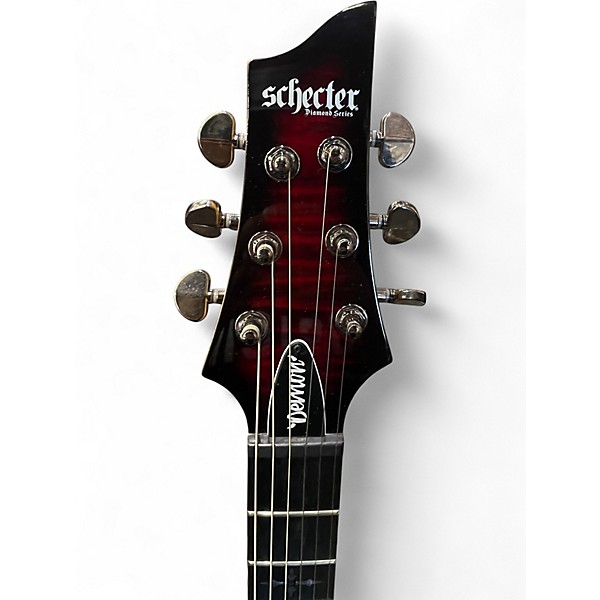 Used Schecter Guitar Research Demon 6 Crimson Burst Solid Body Electric Guitar