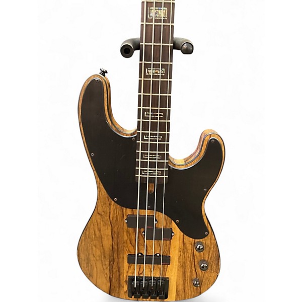 Used Schecter Guitar Research Model T Natural Electric Bass Guitar