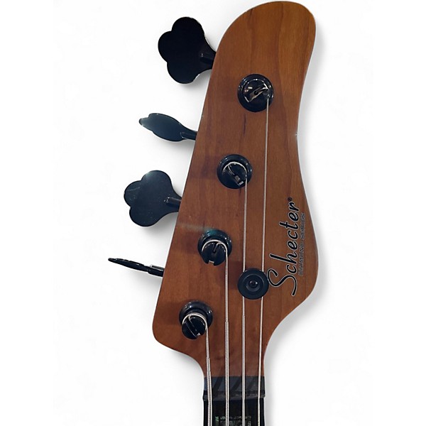 Used Schecter Guitar Research Model T Natural Electric Bass Guitar