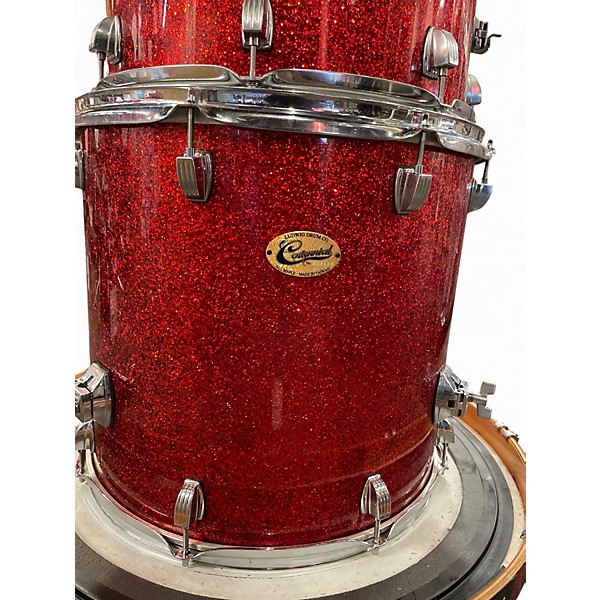 Used Ludwig 4 Piece Centennial Zep 4 peice Red Sparkle Drum Kit