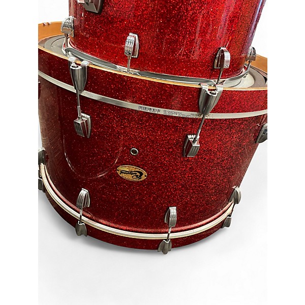 Used Ludwig 4 Piece Centennial Zep 4 peice Red Sparkle Drum Kit