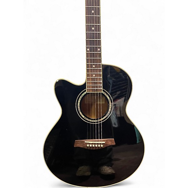 Used Ibanez AEL101E Left Handed Black Acoustic Guitar