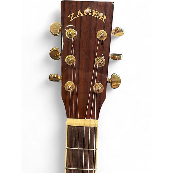 Used Zager ZAD-80/N Left Handed Natural Acoustic Guitar