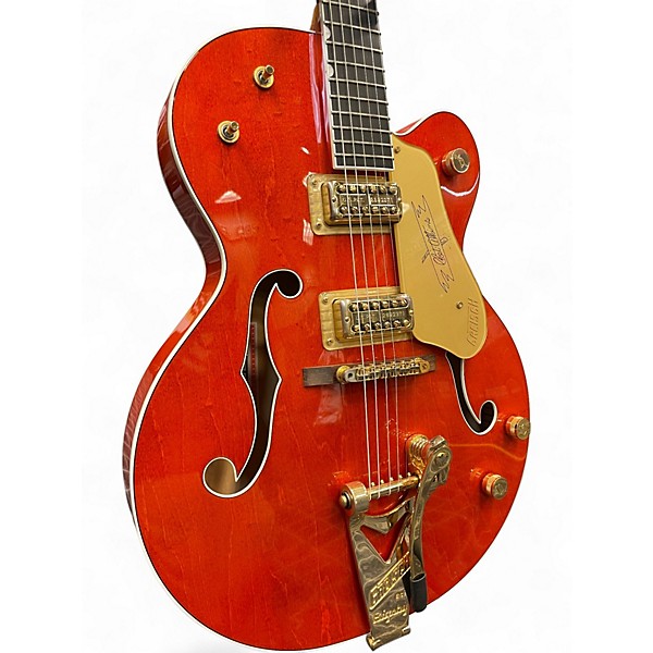 Used Gretsch Guitars G6120 Chet Atkins Signature Orange Hollow Body Electric Guitar