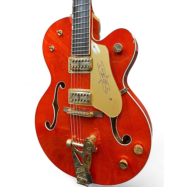 Used Gretsch Guitars G6120 Chet Atkins Signature Orange Hollow Body Electric Guitar