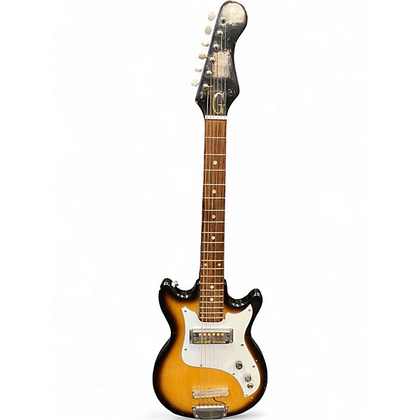 Used Teisco DC1C 2 Color Sunburst Solid Body Electric Guitar