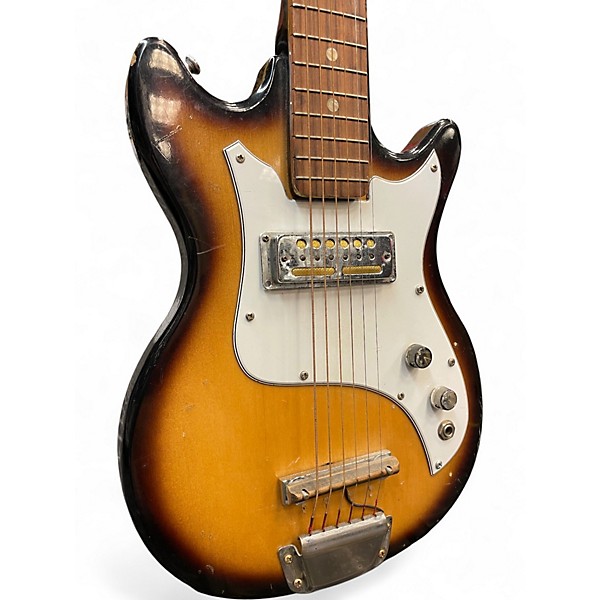 Used Teisco DC1C 2 Color Sunburst Solid Body Electric Guitar