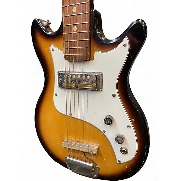 Used Teisco DC1C 2 Color Sunburst Solid Body Electric Guitar