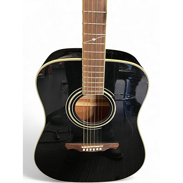 Used Alvarez AD60 Dreadnought Black Acoustic Guitar