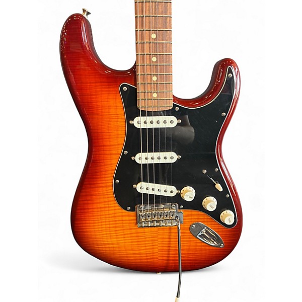 Used Fender Player Plus Stratocaster Plus Top Tobacco Sunburst Solid Body Electric Guitar