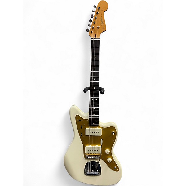 Used Squier J Mascis Jazzmaster Vintage White Solid Body Electric Guitar
