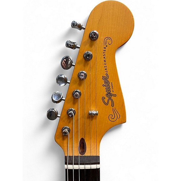 Used Squier J Mascis Jazzmaster Vintage White Solid Body Electric Guitar