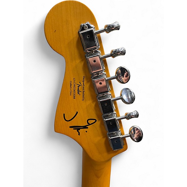 Used Squier J Mascis Jazzmaster Vintage White Solid Body Electric Guitar