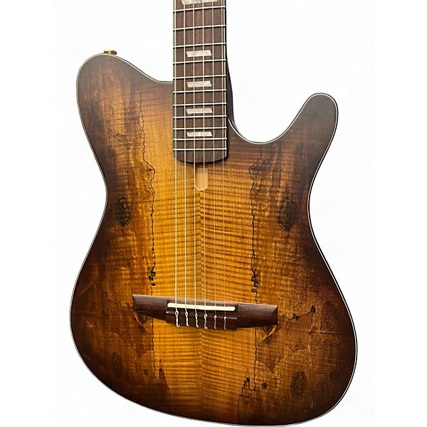 Used Ibanez FRH20SMN BURLED Classical Acoustic Electric Guitar