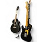 Used Fender Dual Mag II Strat Relic Black over Sunburst Solid Body Electric Guitar