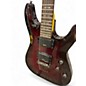 Used Schecter Guitar Research Demon 6 Crimson Red Burst Solid Body Electric Guitar