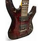 Used Schecter Guitar Research Demon 6 Crimson Red Burst Solid Body Electric Guitar