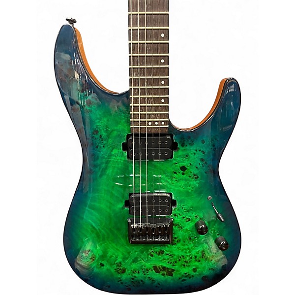 Used Schecter Guitar Research CR6 Aquaburst Solid Body Electric Guitar