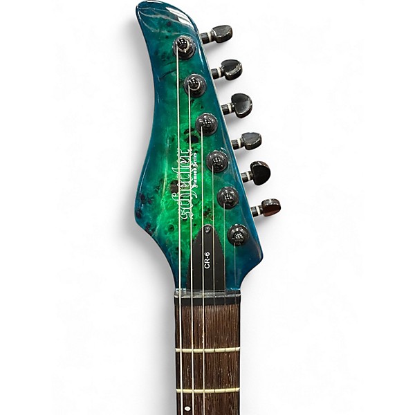 Used Schecter Guitar Research CR6 Aquaburst Solid Body Electric Guitar