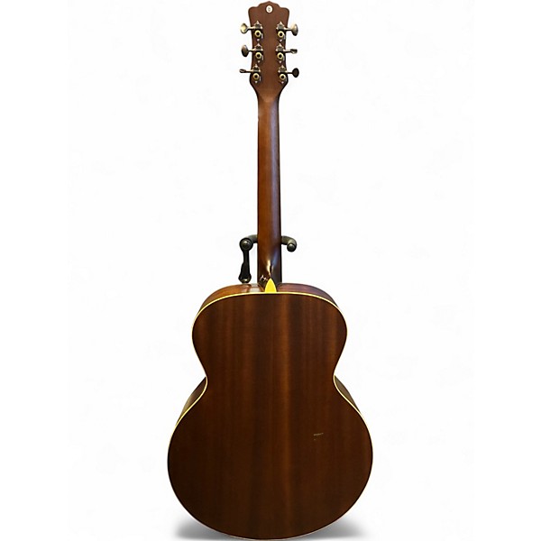 Used Luna Art Vintage Folk JE Vintage Distressed Brownburst Acoustic Electric Guitar