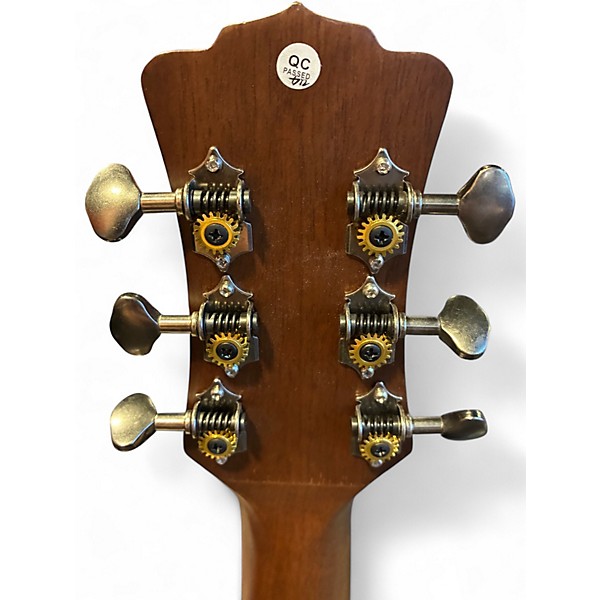 Used Luna Art Vintage Folk JE Vintage Distressed Brownburst Acoustic Electric Guitar
