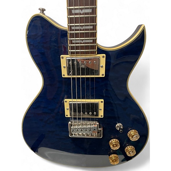Used Washburn wi-66-pro Blue Solid Body Electric Guitar