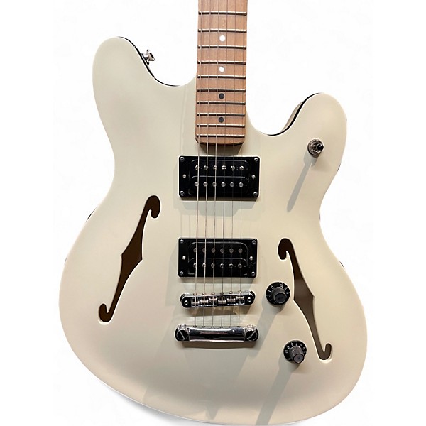 Used Squier Affinity Series Starcaster Olympic White Hollow Body Electric Guitar