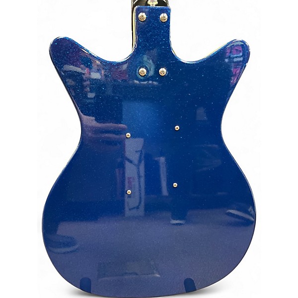 Used Danelectro 59 MOD NOS + DEEP BLUE METAL FLAKE SPARKLE Hollow Body Electric Guitar
