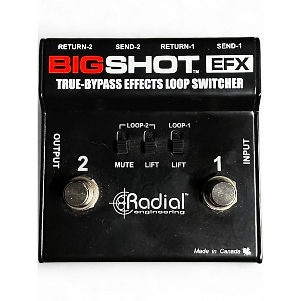 Used Radial Engineering Bigshot True Bypass FX Loop Switcher Pedal