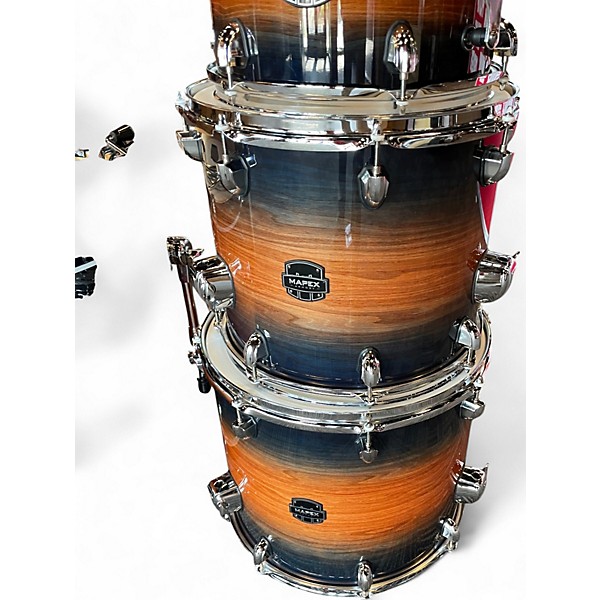 Used Mapex 5 Piece Saturn Studioease 6 Piece Amber Drum Kit