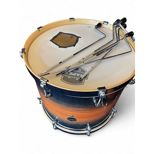 Used Mapex 5 Piece Saturn Studioease 6 Piece Amber Drum Kit