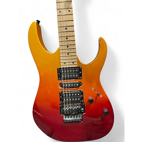 Used Ibanez RG470MB Gold/Orange Solid Body Electric Guitar