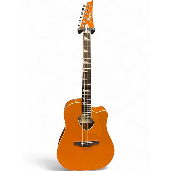Used Ibanez ALT30 Altstar Metallic Orange Acoustic Electric Guitar