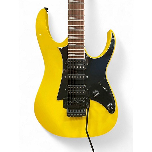 Used Ibanez RG450EXB Graffiti Yellow Solid Body Electric Guitar