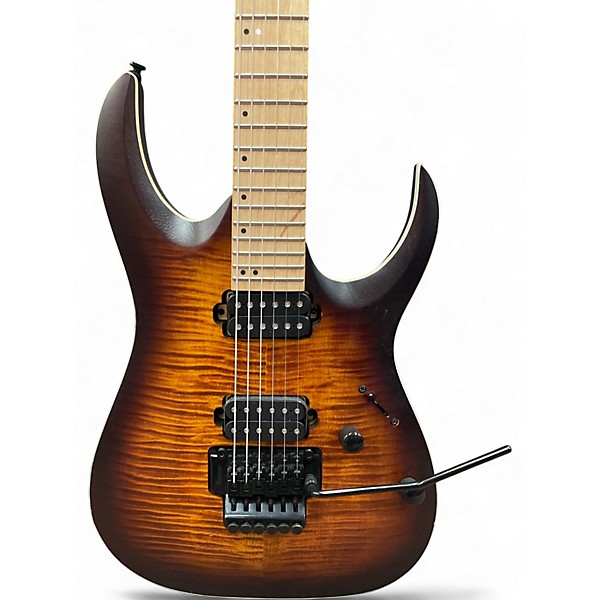 Used Ibanez rgar42mfmt Amber Solid Body Electric Guitar