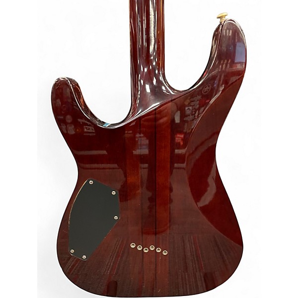 Used Schecter Guitar Research C1 Classic Quilted Brown Burst Solid Body Electric Guitar