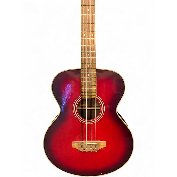 Used Carlo Robelli CB300TRBX Trans Red Acoustic Bass Guitar
